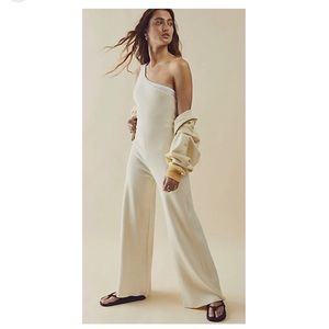 Free People Beach Waverly Jumpsuit Ivory Small NWT